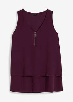 Vetoketjullinen toppi - violetti - bonprix