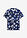 Lyhythihainen jerseypikeepaita luomupuuvillasta - tummansininen, kukallinen - bonprix