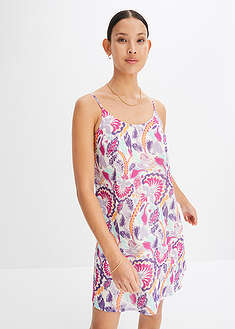 Minimekko - savuinen laventeli-tumma fuksia-malva-lila-akvamariini painokuvioitu - RAINBOW