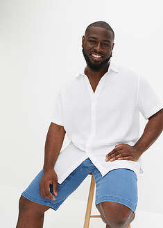 Lyhythihainen kauluspaita musliinikankaasta