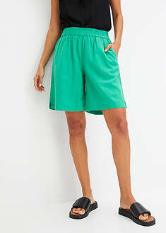 Joustavavyötäröiset shortsit ilmavasta pellavasekoitteesta