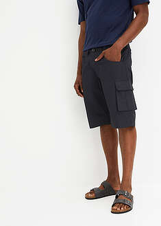 Reisitaskushortsit puhtaasta puuvillasta, Relaxed Fit - musta-savunharmaa-painokuvioitu - bonprix