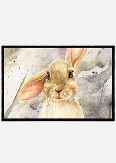 Jänisaiheinen pestävä kynnysmatto