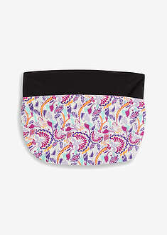 Bandeau-toppi (2 kpl/pakkaus) - savuinen laventeli painettu + musta - bonprix