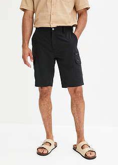 Mikrokuituiset reisitaskushortsit, Regular Fit - musta - bonprix