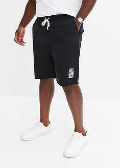 Collegeshortsit luomupuuvillasta, Loose Fit - musta - bonprix