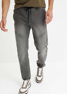 Suorat kuminauhavyötäröiset stretch-farkut, Regular Fit - grey denim - bonprix