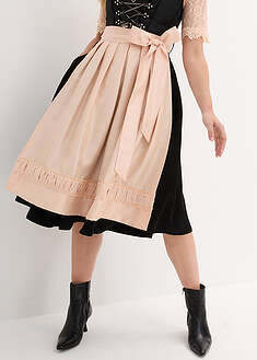 Dirndl-esiliina silkkimäisellä vaikutelmalla - punertavanbeige - bonprix