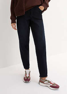 Pussilahkeiset farkut joustavalla ja korkealla vyötäröllä