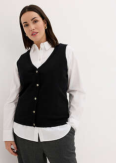 Napillinen neuleliivi hienoneuloksesta