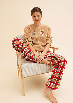 Kirjailtu fleecepyjama