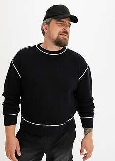 Väljä neulepusero kierrätetyllä puuvillalla