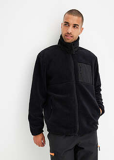 Pörröinen fleecetakki - musta - bonprix