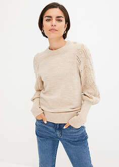 Neulepusero - beige - bonprix