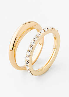 Lasikristalleilla somistettu sormus (2kpl/pakkaus)