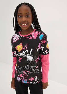 Lasten paita kerrostyylissä, luomupuuvillaa