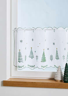 Joulukuusikuvioinen salusiini - valkoinen-vihreä - bonprix