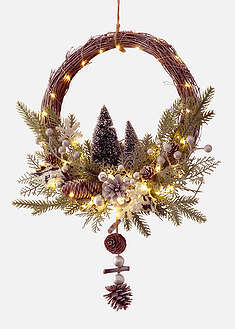 LED-koriste ovikranssi - tummanvihreä - bonprix