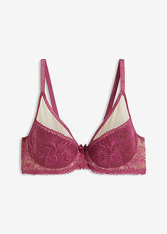 Kevyesti topatut kaarituelliset rintaliivit - purppura-nude - bonprix