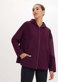 Tekninen oversize-treenitakki verkkosomisteilla - violetti - bonprix