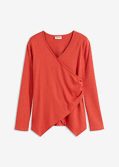 Kietaisutyylinen ribbipaita - matta koralli - bonprix