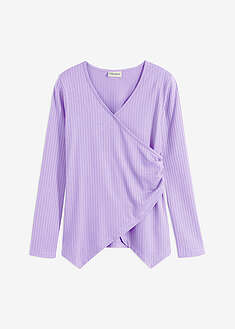 Kietaisutyylinen ribbipaita - vaalea violetti - bonprix