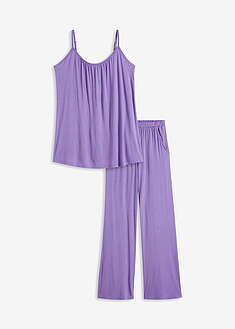 Pyjama spagettiolkaimilla ja viskoosista - vaalea lila - bonprix