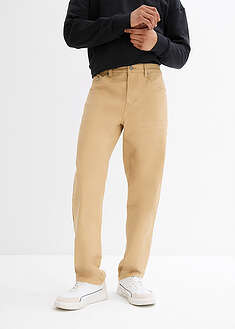 Joustavat Classic Fit -housut, Straight - beige - bonprix