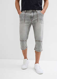 Regular Fit -malliset 3/4-farkut, suora lahje - light grey denim - bonprix