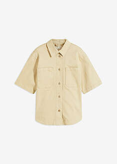 Lyhythihainen paitatakki - vihertävänbeige - bonprix