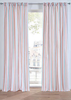 Raidallinen verho luomupuuvillasta (1kpl/pakkaus) - värikäs - bonprix