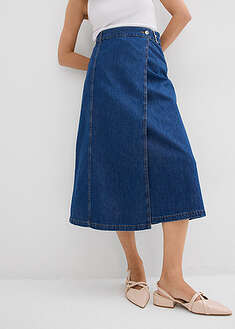 Farkkuhame kietaisuvaikutelmalla, super soft - kulutettu sininen denim - bonprix