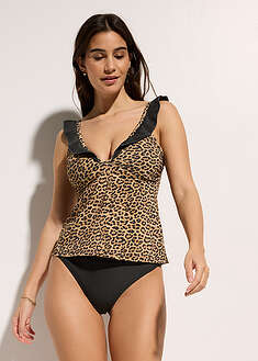Tankini (2-os. setti) - antrasiitti-leopardipainatus - bonprix