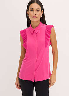 Pusero volangeilla - pinkki - bonprix