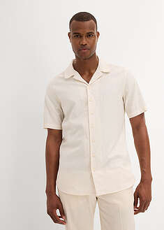 Lyhythihainen kauluspaita pellavasekoitteesta