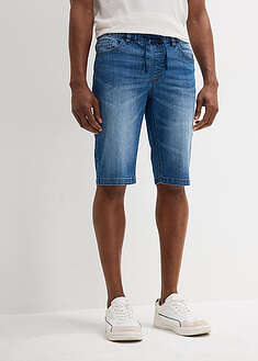 Kevyet pitkät collegefarkkushortsit, Regular Fit - blue stone - bonprix