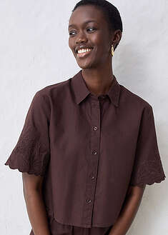 Lyhyt paitapusero silkkisekoitteesta