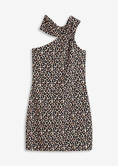 Vartalonmyötäinen minimekko - leopardipainatus - bonprix