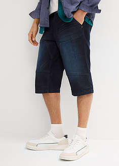 Pitkät stretch-farkkushortsit, Regular Fit - tummansininen denim - bonprix