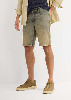 Dirty wash -pestyt farkkushortsit, Regular Fit - blue stone/khaki - bonprix