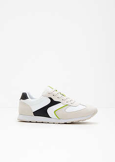 Sneakerit - valkoinen-musta-sitruunankeltainen - bonprix