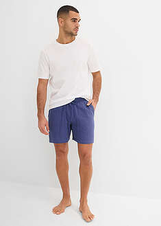 Shortsipyjama musliinikankaasta - tumma merensininen - bonprix