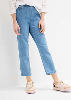 7/8-jeggingsit mid waist -vyötäröllä - vaaleansininen denim - bonprix