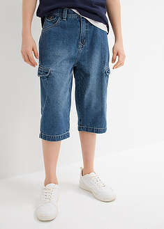 Farkkubermudat puhdasta puuvillaa, Loose Fit - keskisininen denim - bonprix