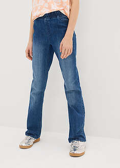 Keskivyötäröiset levenevät jeggingsit - sininen denim - bonprix