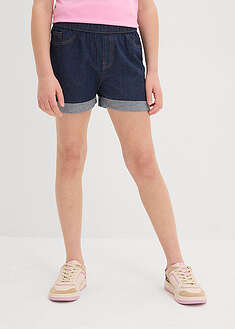 Farkkushortsit mid waist -vyötäröllä - yönsininen denim - bonprix