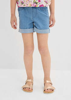 Farkkushortsit mid waist -vyötäröllä - jäänsininen denim - bonprix