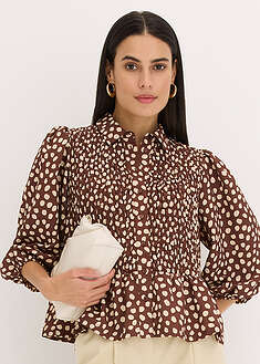 Pusero - vaaleanruskea-hiekanbeige-pilkullinen - bonprix