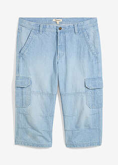 3/4-pituiset suorat farkut, Regular Fit - jäänsininen denim - bonprix