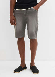Collegefarkkubermudat mukavalla leikkauksella, Regular Fit - grey denim - bonprix